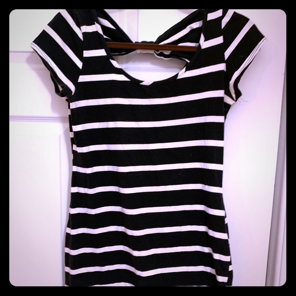 Nautical dress with bow detail